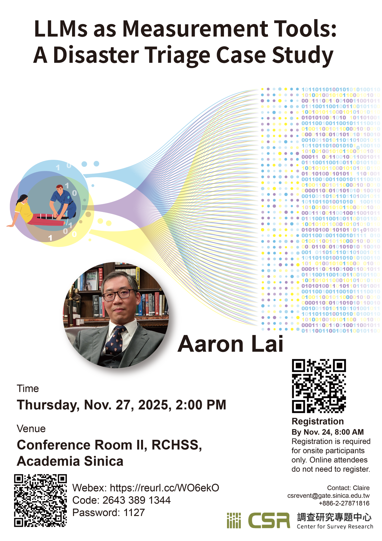 【專題演講】LLMs as Measurement Tools: A Disaster Triage Case Study