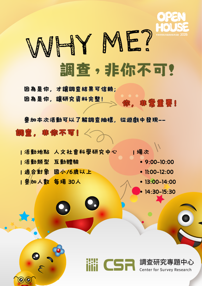 【2025院區開放】WHY ME? 調查，非你不可！