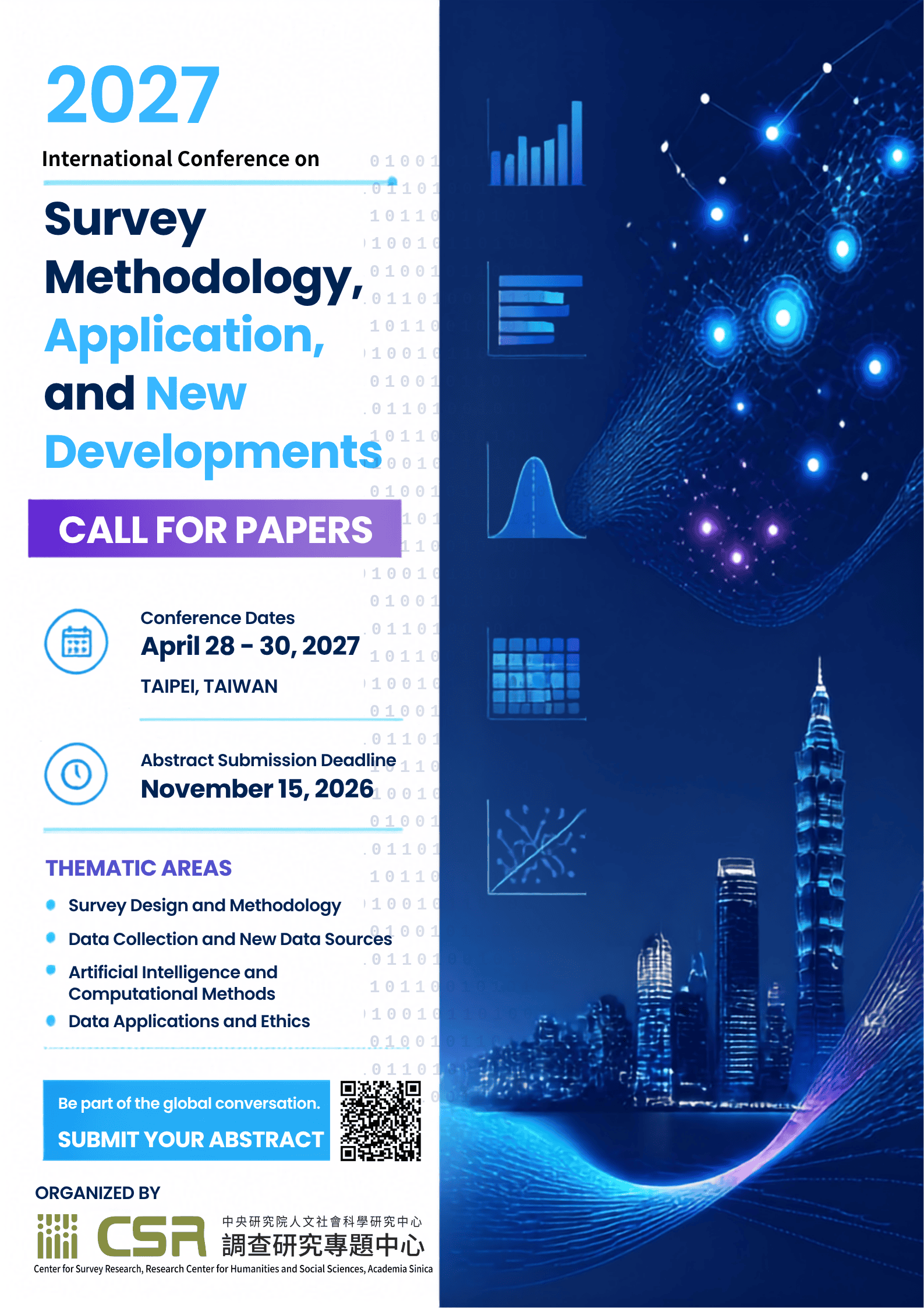 【研討會徵稿】2027 International Conference on Survey Methodology, Application, and New Developments